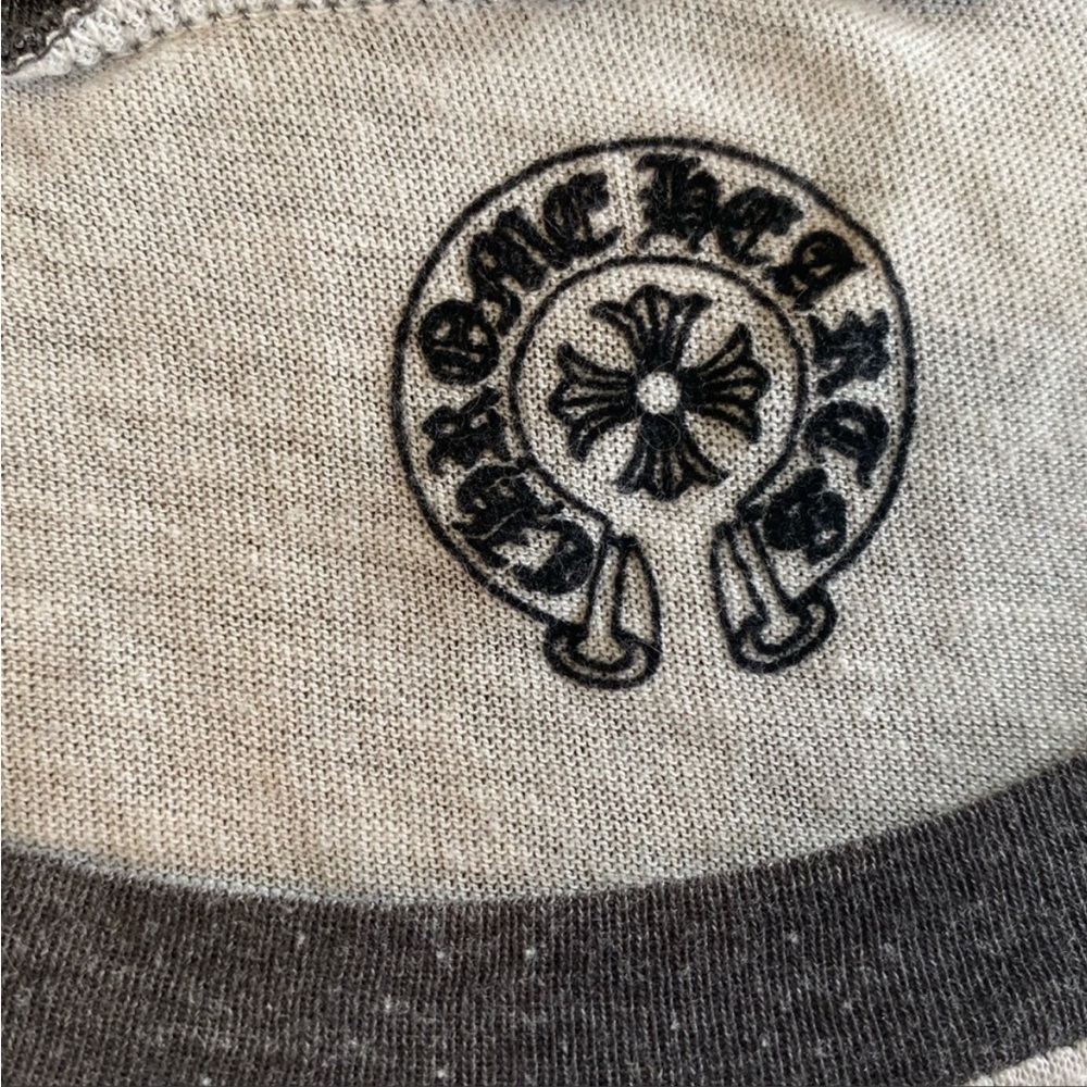 Chrome Hearts Cream and Black Logo Knit